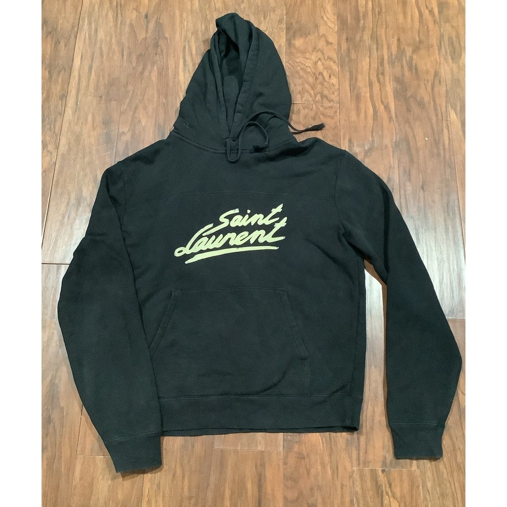 Saint Laurent Signature Hoodie, Size M
